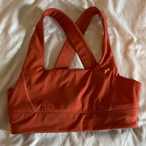 Women's Cross-Back Sports Bra - Burnt Orange